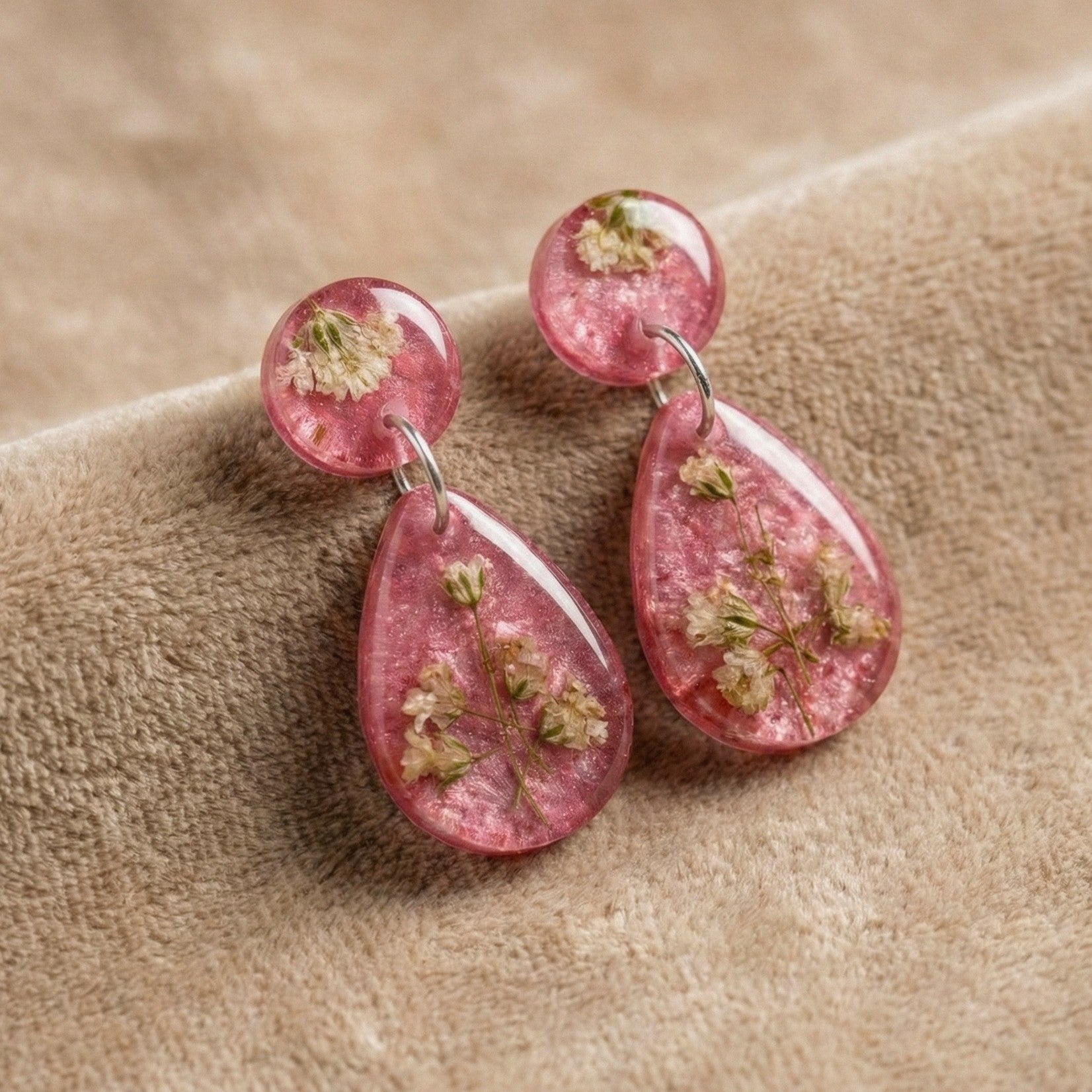 Blush Bloom Drop Earrings
